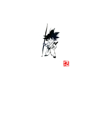son goku art model turcoaz pe tricou