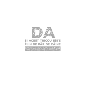 da, și acest tricou este plin de păr de câine model negru pe tricou