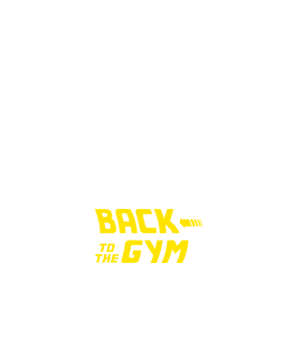 Back to the gym model alb pe tricou