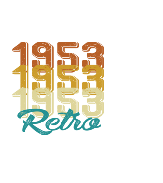 1953 Retro model alb pe tricou