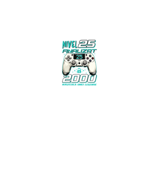 Nivel finalizat 25 2000 model negru pe tricou