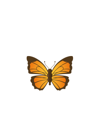 Butterfly model alb pe tricou