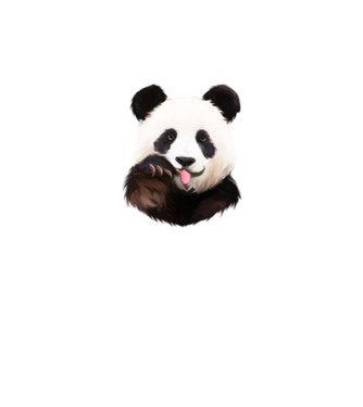 Panda face model gri pe tricou