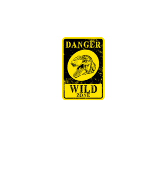 Danger wild zone model negru pe tricou