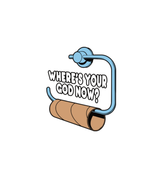 Where's your god now model negru pe tricou