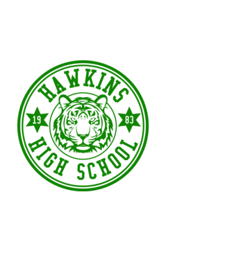 hawkins high school model alb pe tricou