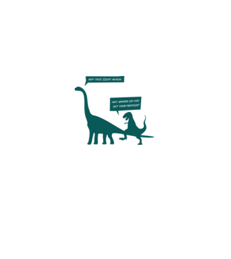 idiot dinosaur vegan model galben pe tricou