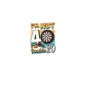 Darts Birthday 40 years old model negru pe tricou