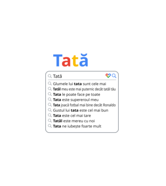 căutare Google Tată model negru pe tricou