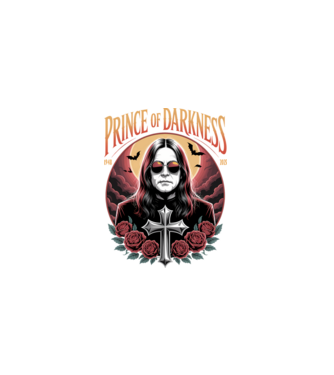 Prince of Darkness model negru pe tricou