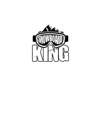Snowboard king 01 model negru pe tricou