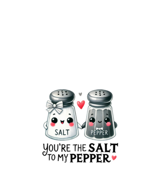Salt to my Pepper model alb pe tricou