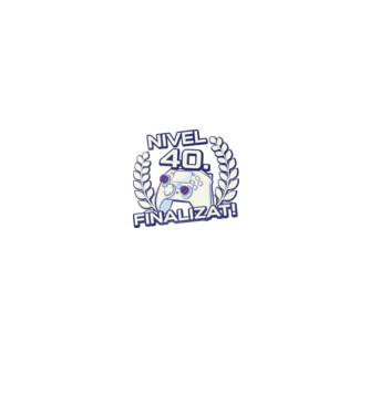 Nivel 40 finalizat! model negru pe tricou
