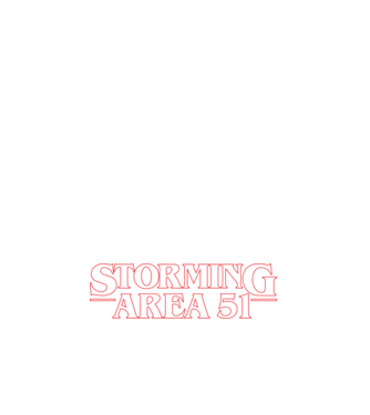 storming area 51 things outline model negru pe tricou