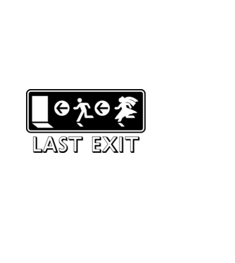 Last Exit model albastru deschis pe tricou