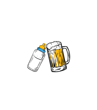 să curgă laptele! model negru pe tricou