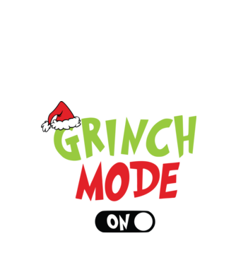 Grinch Mode model alb pe tricou