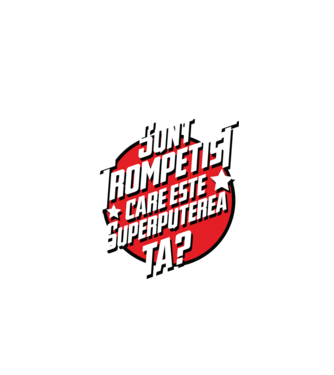 sunt trompetist, care este superputerea ta? model negru pe tricou