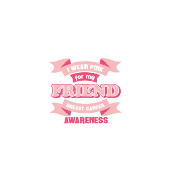 I wear pink for my friend model negru pe tricou