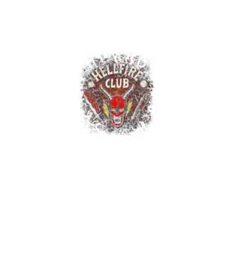 hellfire club stranger things model negru pe tricou