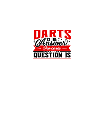 Sport is the answer DARTS model alb pe tricou