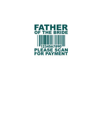 Father of the bride model alb pe tricou