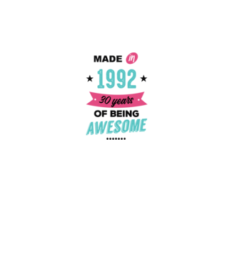 MADE in 1992 model alb pe tricou
