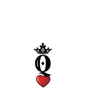Cuplu HeartQueen model alb pe tricou