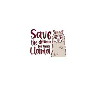 Save the drama from the llama model alb pe tricou