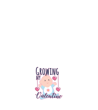 Growing my Valentine model negru pe tricou