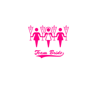 Team Bride model alb pe tricou