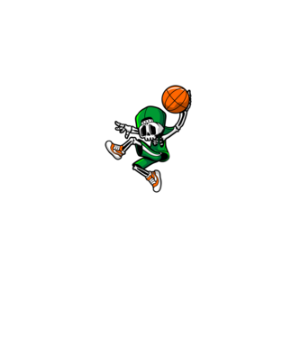 Basketbone model negru pe tricou
