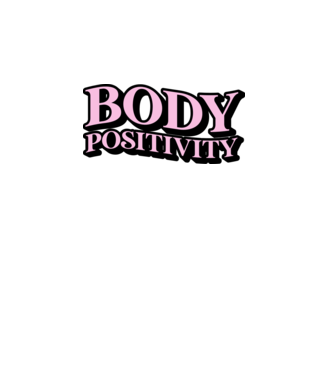 BodyPositivity model alb pe tricou