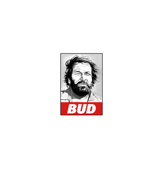 Bud Spencer halftone model gri pe tricou