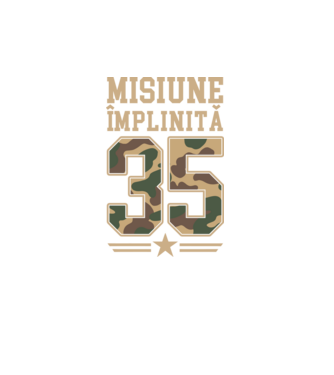 Misiune împlinită 35 model turcoaz pe tricou