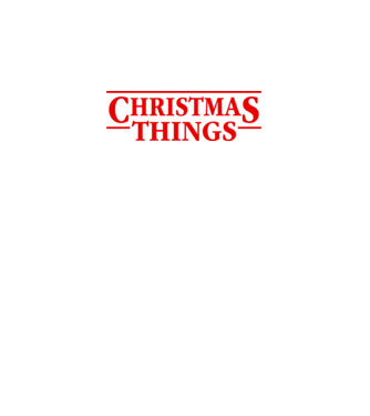 Christmas Things model negru pe tricou