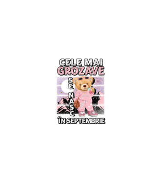 RETRO teddy fetişcană SEPTEMBRIE model  pe tricou