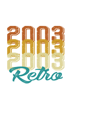 Retro 2003 model negru pe tricou