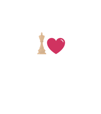 Love chess model negru pe tricou