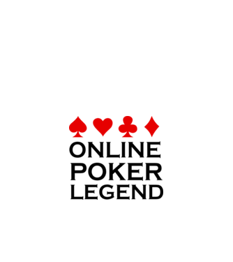 Online Poker Legend model alb pe tricou