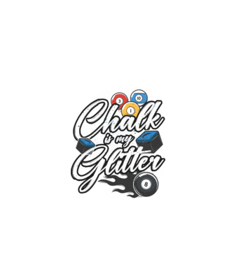 Chalk is my glitter model negru pe tricou