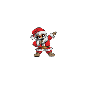 Santa dab model negru pe tricou