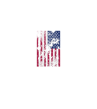 ripped flag U.S. model alb pe tricou