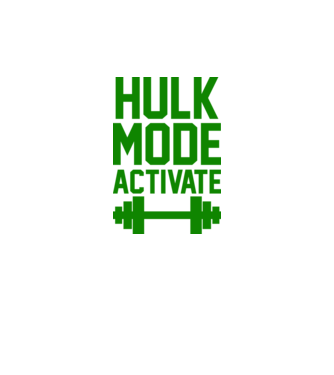 Hulk mode model alb pe tricou