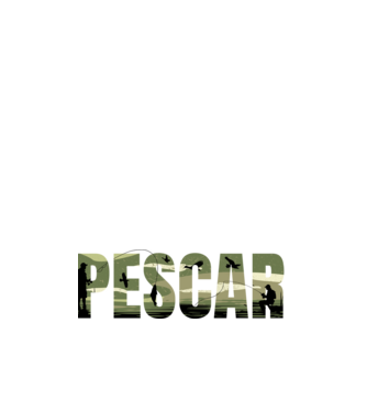 PESCAR model alb pe tricou