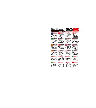 F1 calendar 2025 model galben neon pe tricou
