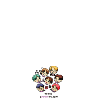 BTS chibi model alb pe tricou