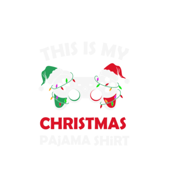 This is my christmas pajama model alb pe tricou