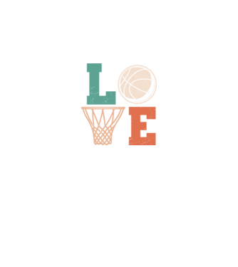 LOVE basketball model negru pe tricou