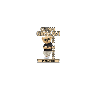 Teddy cel cool Martie model albastru jeanși pe tricou